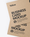 Kraft Business Cards Mockup