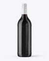 Dark Amber Glass Wine Bottle Mockup