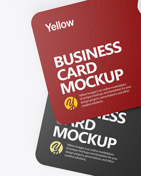 Paper Business Cards Mockup