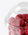 Plastic Cup With Raspberries Mockup