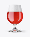 Tulip Glass With Raspberry Ale Mockup