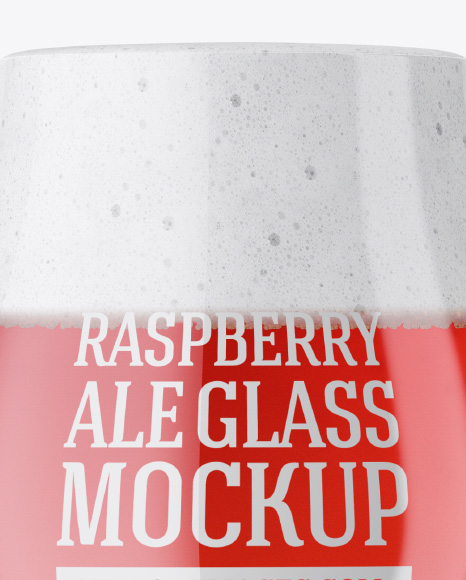 Tulip Glass With Raspberry Ale Mockup