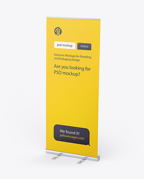 Glossy Roll-up Banner Mockup