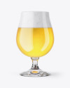 Tulip Glass With White Ale Mockup