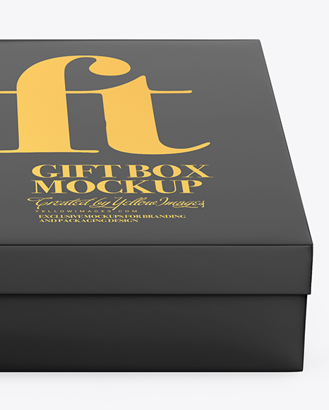 Glossy Paper Box Mockup