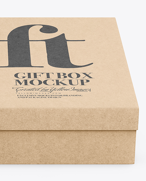 Kraft Paper Box Mockup