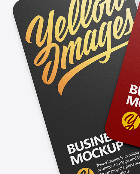 Paper Business Cards Mockup