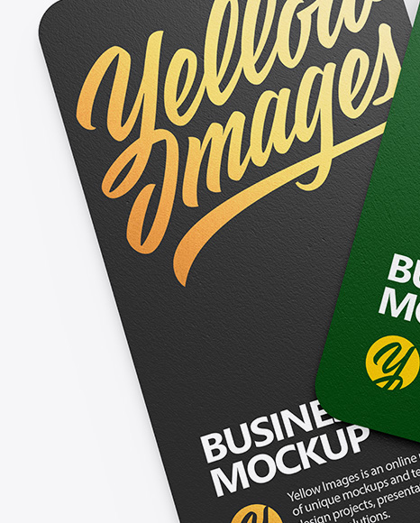 Textured Business Cards Mockup