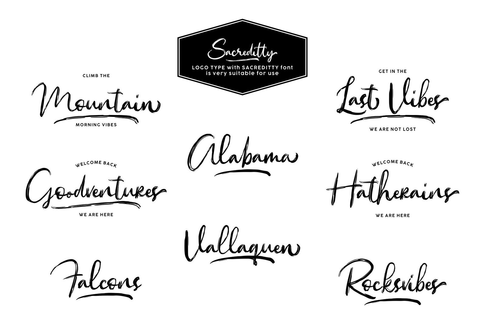Sacreditty Handbrush Font Sacreditty Handbrush Font