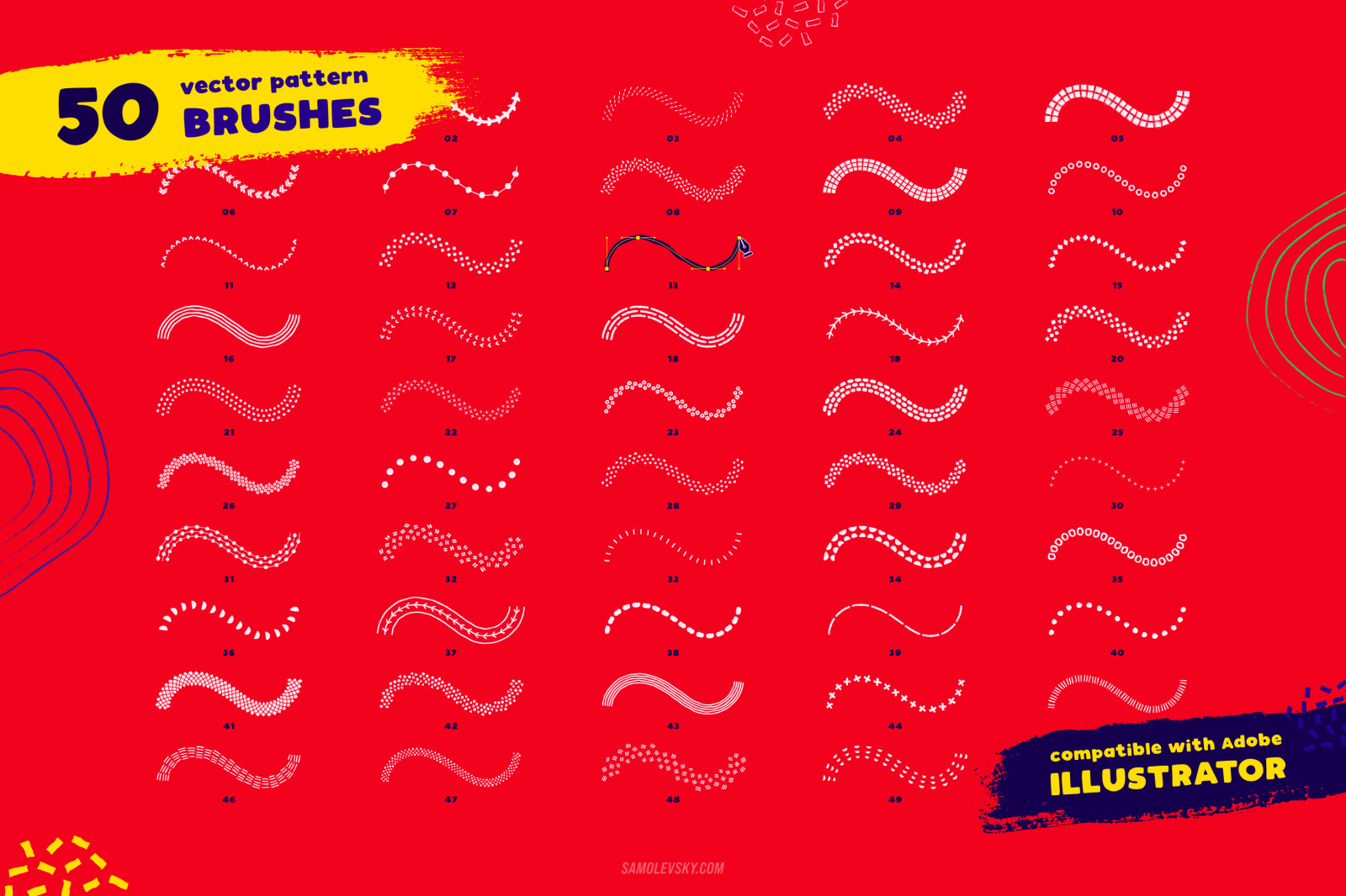 100 Hand-drawn seamless patterns and shapes 100 Hand-drawn seamless patterns and shapes