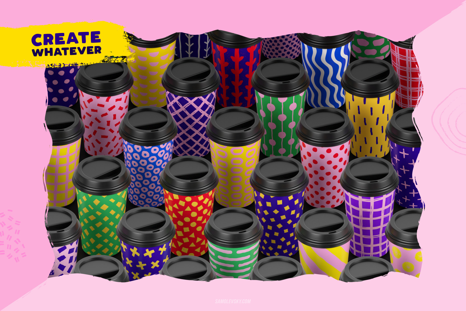 100 Hand-drawn seamless patterns and shapes 100 Hand-drawn seamless patterns and shapes