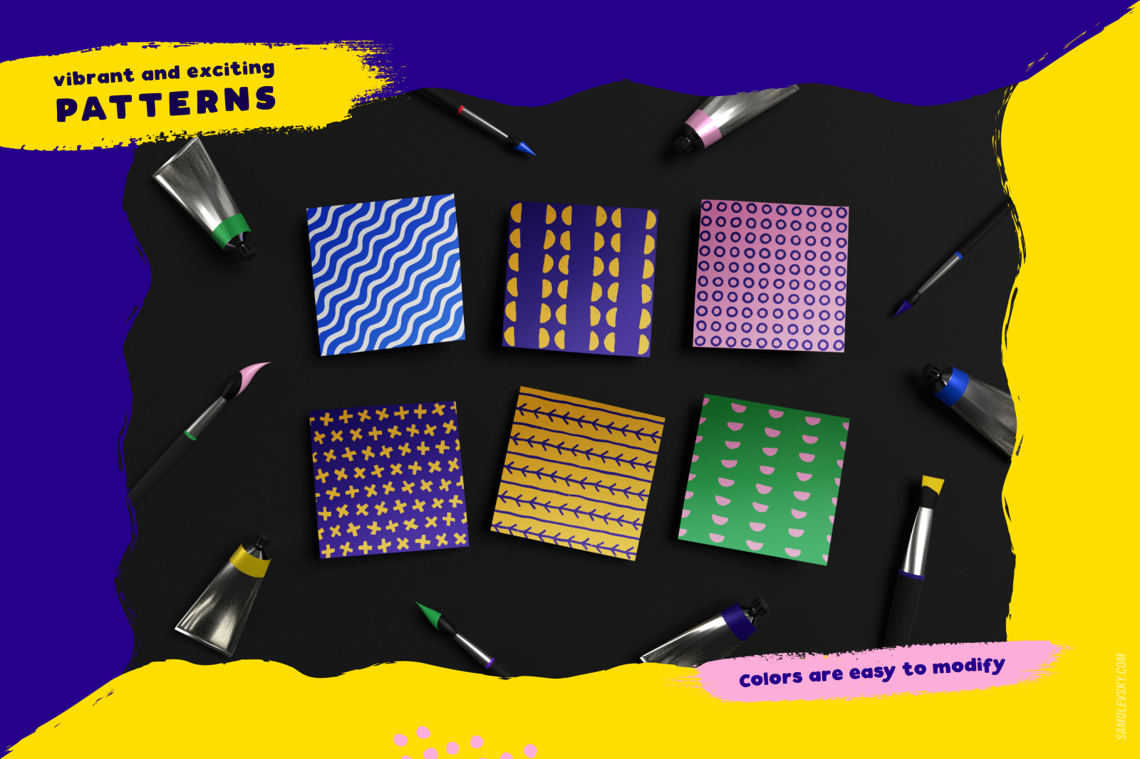 100 Hand-drawn seamless patterns and shapes 100 Hand-drawn seamless patterns and shapes