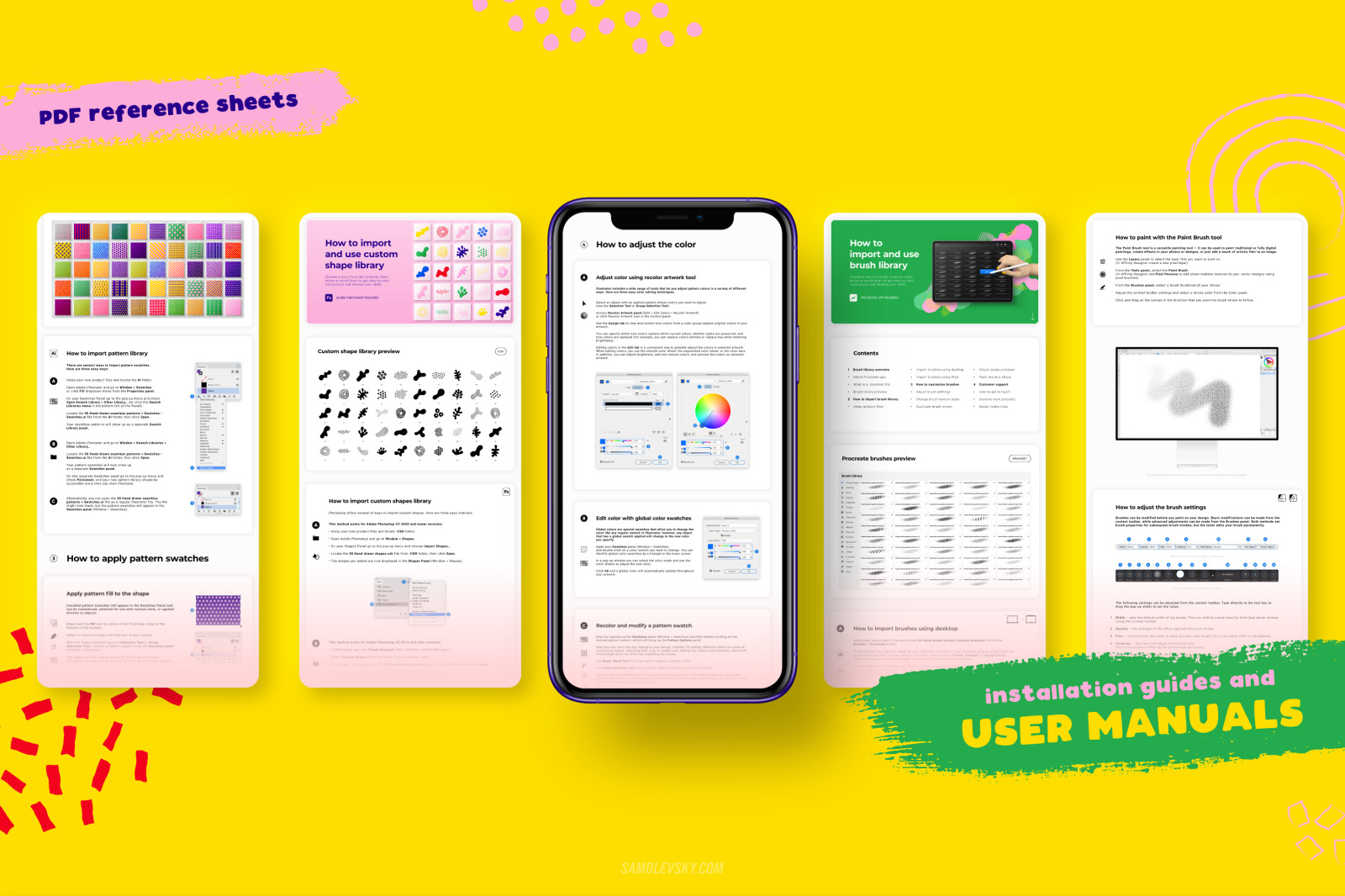 100 Hand-drawn seamless patterns and shapes 100 Hand-drawn seamless patterns and shapes