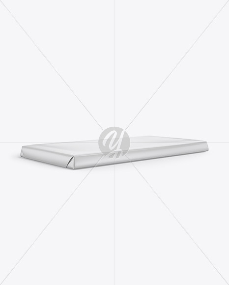 Glossy Chocolate Bar Mockup - Halfside View