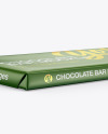 Glossy Chocolate Bar Mockup - Halfside View