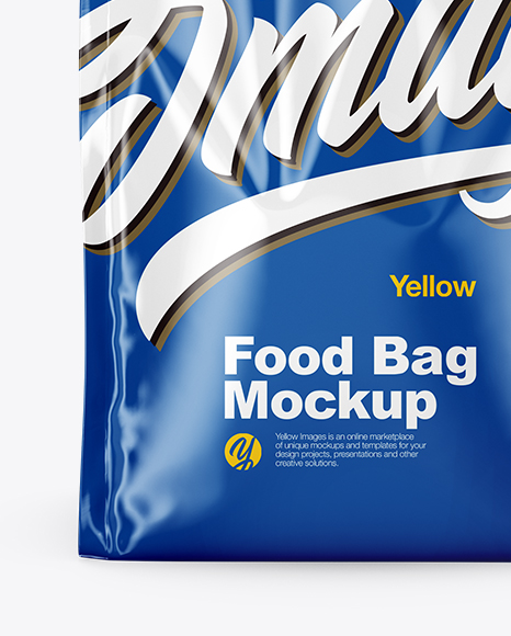 Glossy Food Bag Mockup