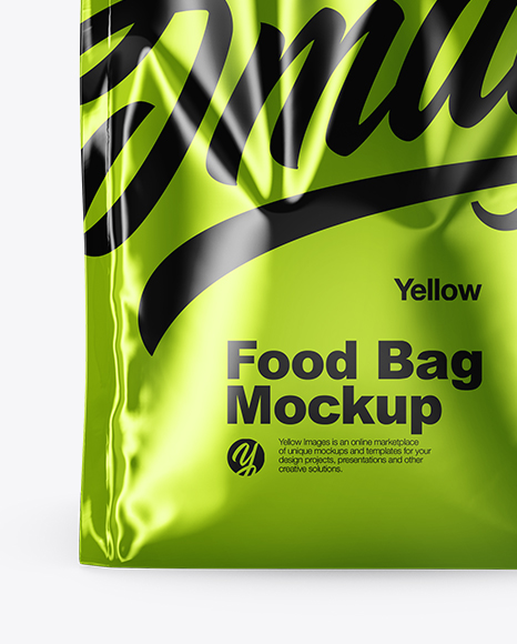 Metallic Food Bag Mockup