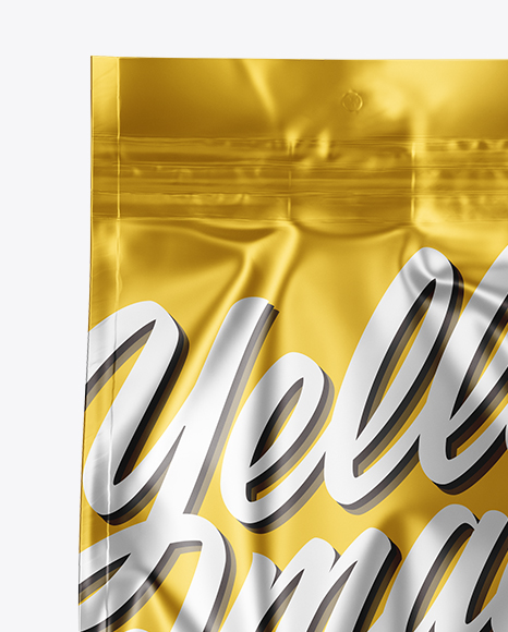 Matte Metallic Food Bag Mockup