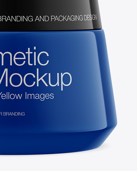 Glossy Cosmetic Jar Mockup