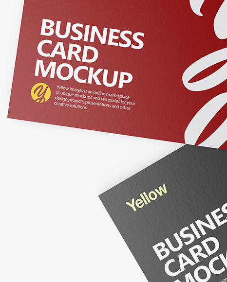 Paper Business Cards Mockup