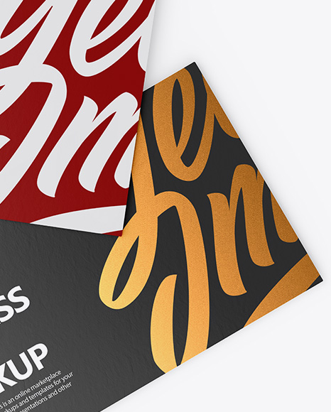 Paper Business Cards Mockup