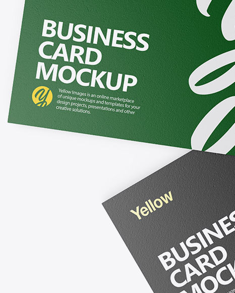 Textured Business Cards Mockup