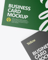 Textured Business Cards Mockup