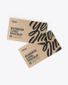 Kraft Business Cards Mockup