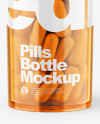 Orange Pills Bottle Mockup