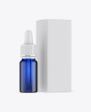 Blue Glass Dropper Bottle w/ Box Mockup