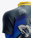 Women’s Classic Cycling Jersey mockup (Back Half Side View)