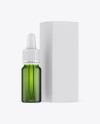 Green Glass Dropper Bottle w/ Box Mockup