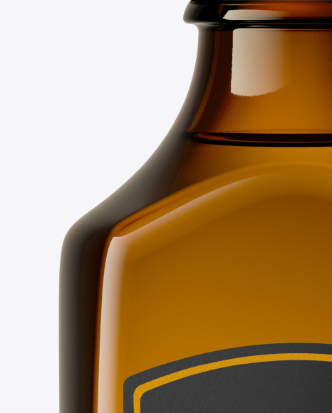 Amber Glass Bottle Mockup