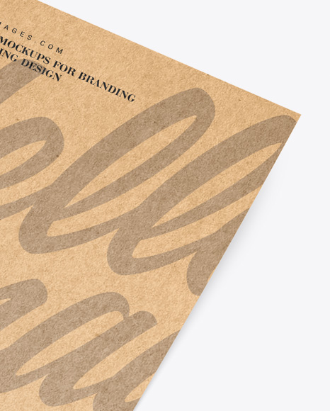 Kraft Paper Postcard Mockup