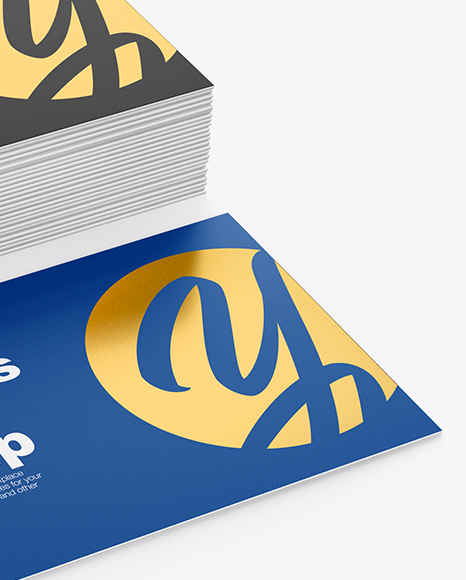 Stack of Business Cards Mockup