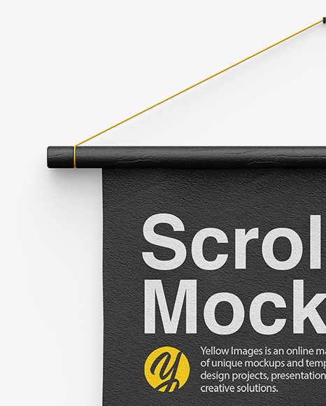 Textured Scroll Mockup w/ Wooden Handles