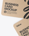 Kraft Business Cards Mockup