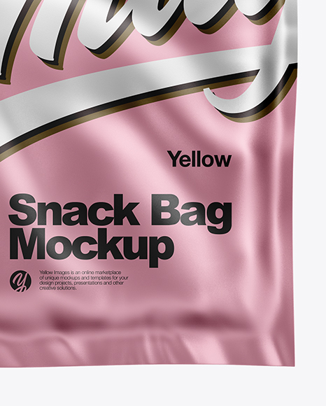 Matte Metallic Sachet Mockup