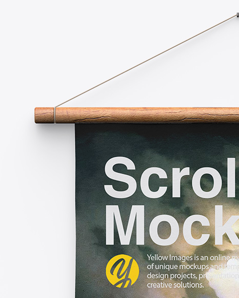 Scroll Mockup w/ Wooden Handles