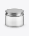 Frosted Glass Cosmetic Jar Mockup