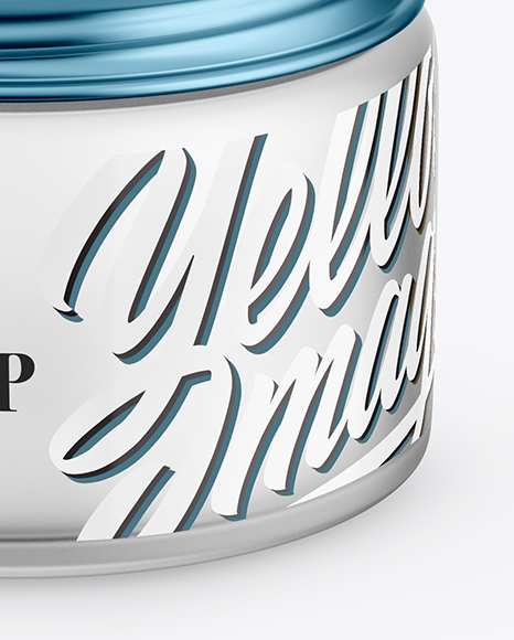 Frosted Glass Cosmetic Jar Mockup