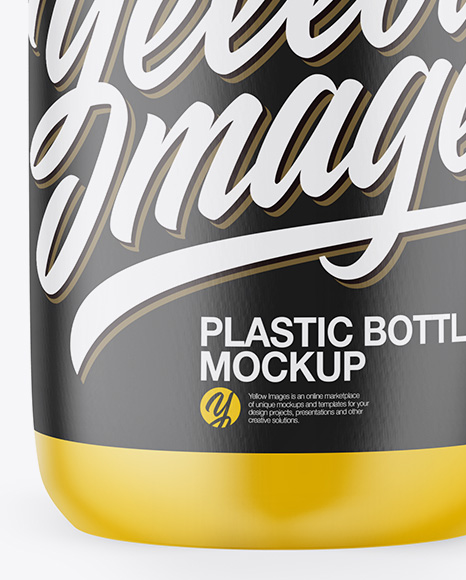 Matte Plastic Bottle Mockup - Front View