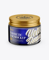 Blue Glass Cosmetic Jar Mockup