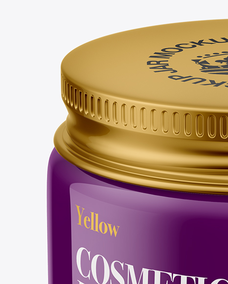 Glossy Cosmetic Jar Mockup