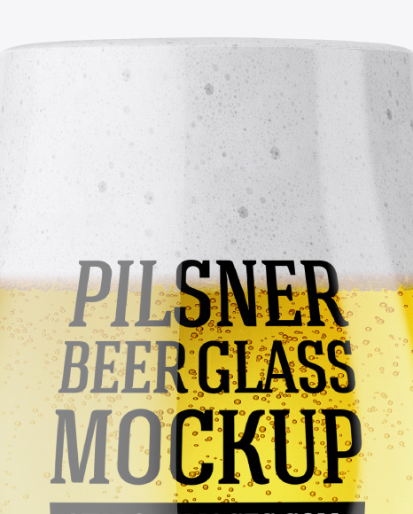 Tulip Glass With Pilsner Ale Mockup