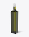 375ml Green Glass Olive Oil Bottle Mockup