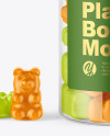 Plastic Bottle with Gummies Mockup