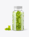 Plastic Bottle with Gummies Mockup