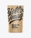 Kraft Stand Up Pouch W/ Zipper Mockup