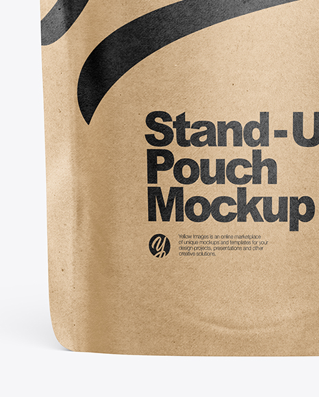 Kraft Stand Up Pouch W/ Zipper Mockup